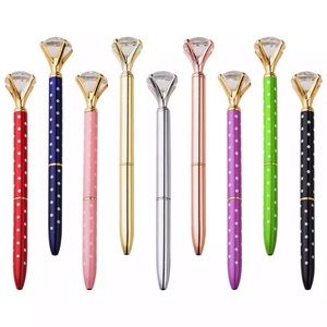 Jeweled black ink pens various colors